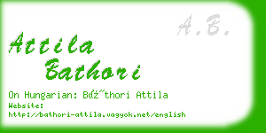 attila bathori business card